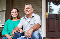 a couple knowing their home is protected with illinois home insurance